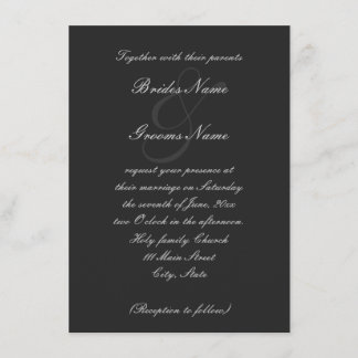 Invitación a la boda elegante con escritura