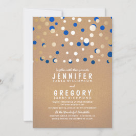 Invitación a la Boda Elegante de Confetti Dorado y