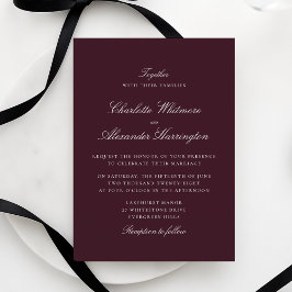 Invitación a la boda elegante de invierno en la ca