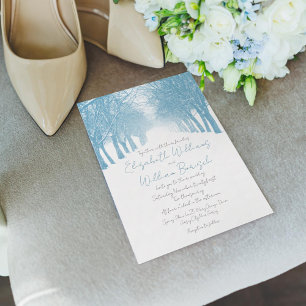 Invitación a la boda elegante de la avenida de los