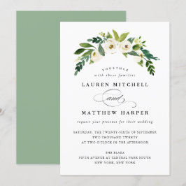 Invitación a la boda elegante de primavera floral