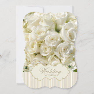 Invitación a la boda elegante de Rosas Blancas