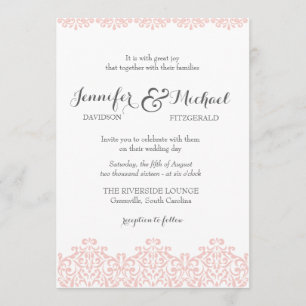 Invitación a la boda elegante de Rubor Lace