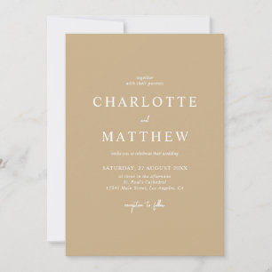 Invitación a la boda elegante Detalles de la esp