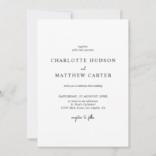 Invitación a la boda elegante   Detalles de la esp