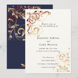 Invitación a la boda Elegante Elección de color Sw