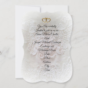 Invitación a la boda Elegante encaje de enfoque su