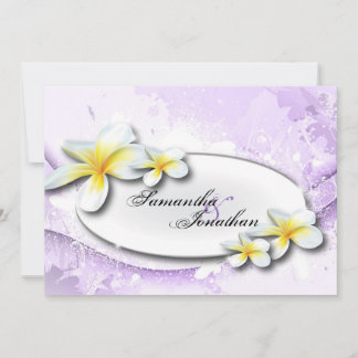 Invitación a la boda Elegante Floral de Plumeria V