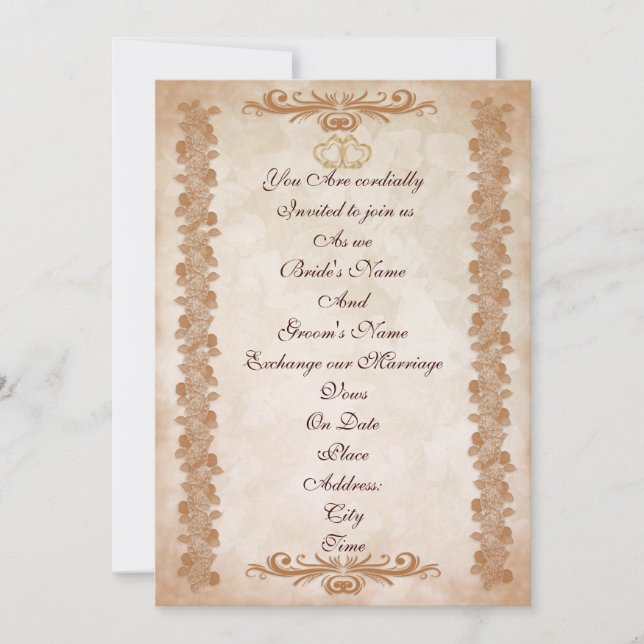 Invitación a la boda elegante floral formal (Anverso)
