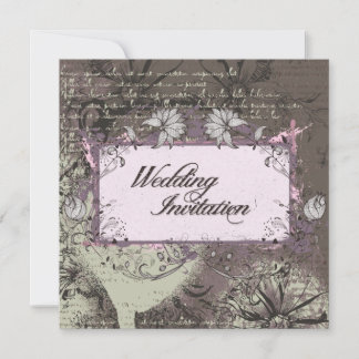 Invitación a la boda Elegante Flores de Esbozo de