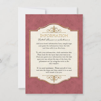 Invitación a la Boda Elegante Formal Gold & Lace