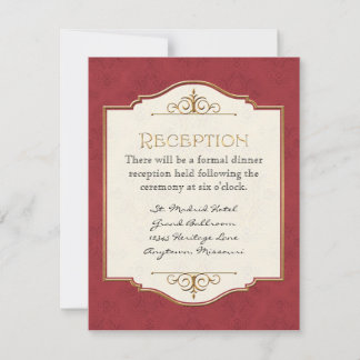 Invitación a la Boda Elegante Formal Gold & Lace