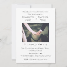 Invitación a la boda Elegante Manos de mano