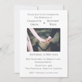 Invitación a la boda Elegante Manos de mano