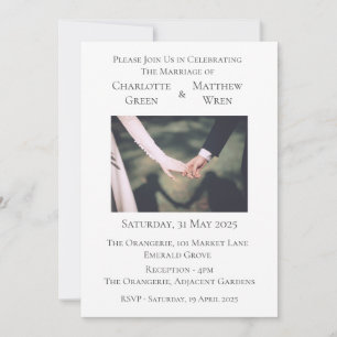 Invitación a la boda Elegante Manos de mano