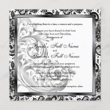 Invitación a la boda elegante - Negro