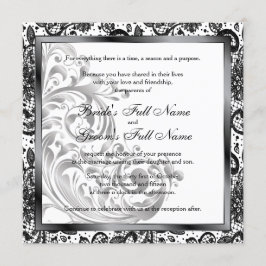 Invitación a la boda elegante - Negro