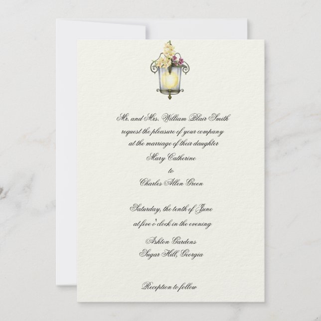 Invitación a la boda elegante o asunto formal (Anverso)