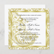 Invitación a la boda elegante - Oro