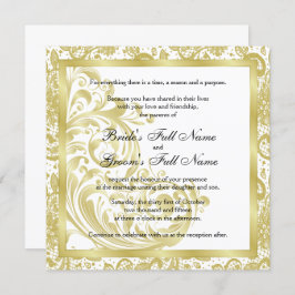 Invitación a la boda elegante - Oro