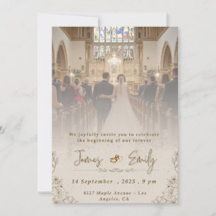 Invitación a la boda elegante Plantilla de perso