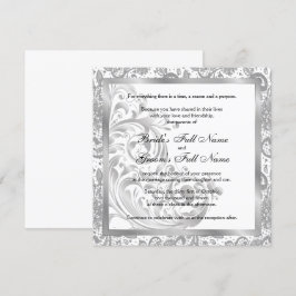 Invitación a la boda elegante - Plata