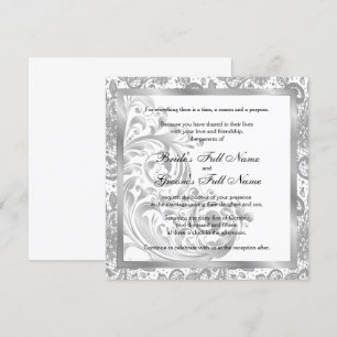 Invitación a la boda elegante - Plata