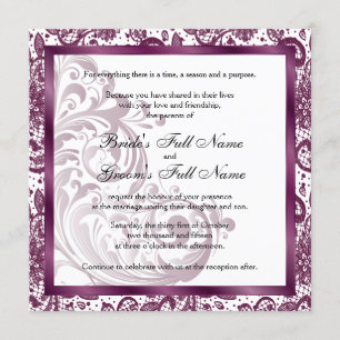 Invitación a la boda elegante - Púrpura