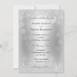 Invitación a la boda Elegante Purpurina de Faux Pl