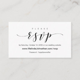 Invitación a la boda elegante, respuesta RSVP en l