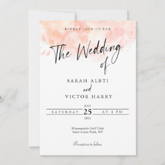 Invitación a la boda elegante rosa