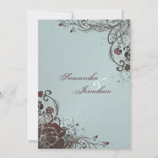 Invitación a la boda - Elegante Rosa Roja destroza