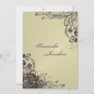 Invitación a la boda - Elegante Rosa Roja destroza
