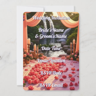 Invitación a la boda elegante Rústico Romántico Di