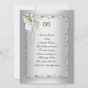 Invitación a la boda elegante satinado