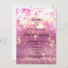 Invitación a la boda elegante, sueño violeta