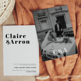 Invitación a la boda elegante y a la moda