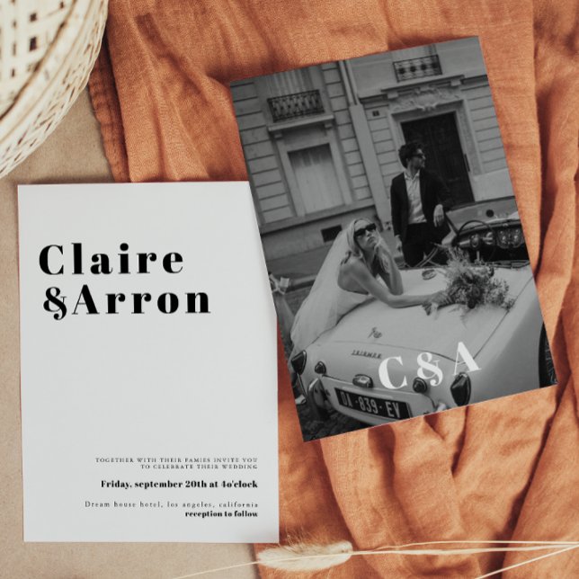 Invitación a la boda elegante y a la moda (Subido por el creador)