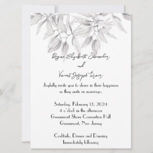 Invitación a la boda elegante y delicada