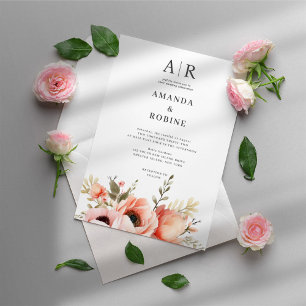 Invitación a la boda elegante y moderna