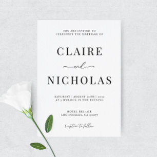 Invitación a la boda elegante y moderna