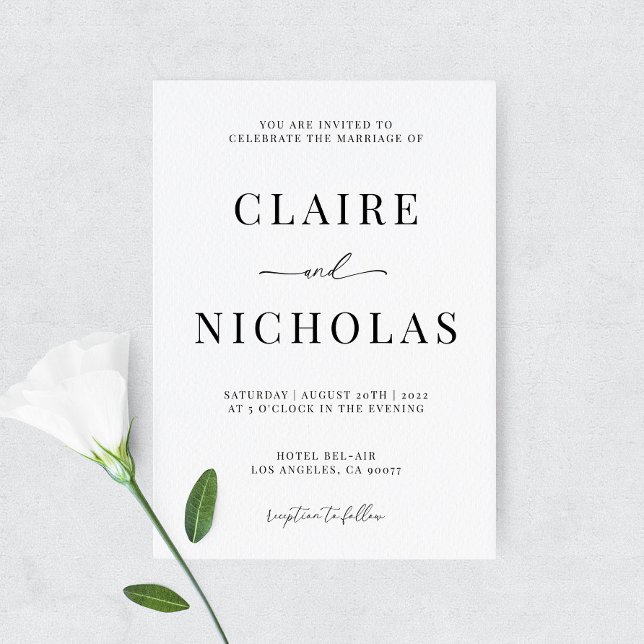 Invitación a la boda elegante y moderna (Subido por el creador)