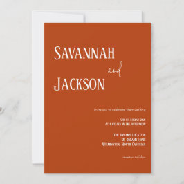 Invitación a la boda elegante y moderna de Terraco