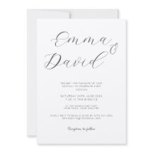 Invitación a la boda elegante y personalizada