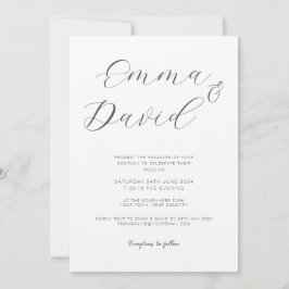 Invitación a la boda elegante y personalizada