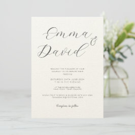 Invitación a la boda elegante y personalizada