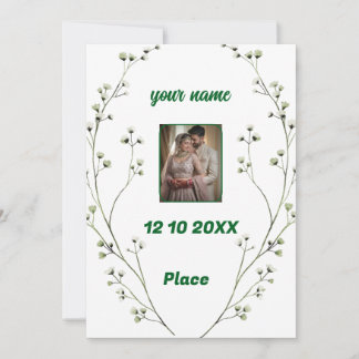 Invitación a la boda elegante y personalizada