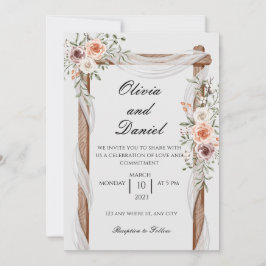 Invitación a la boda, elegante y sencilla