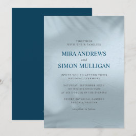 Invitación a la boda elemental de agua e hielo