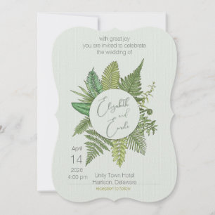 Invitación a la boda empalme botánica